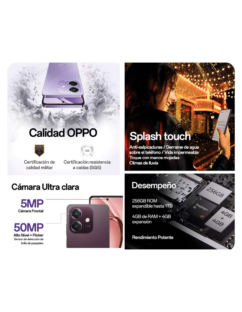 Celular Inteligente Oppo A40 Petukita Box 256 GB / 4 GB Ram Android Lila