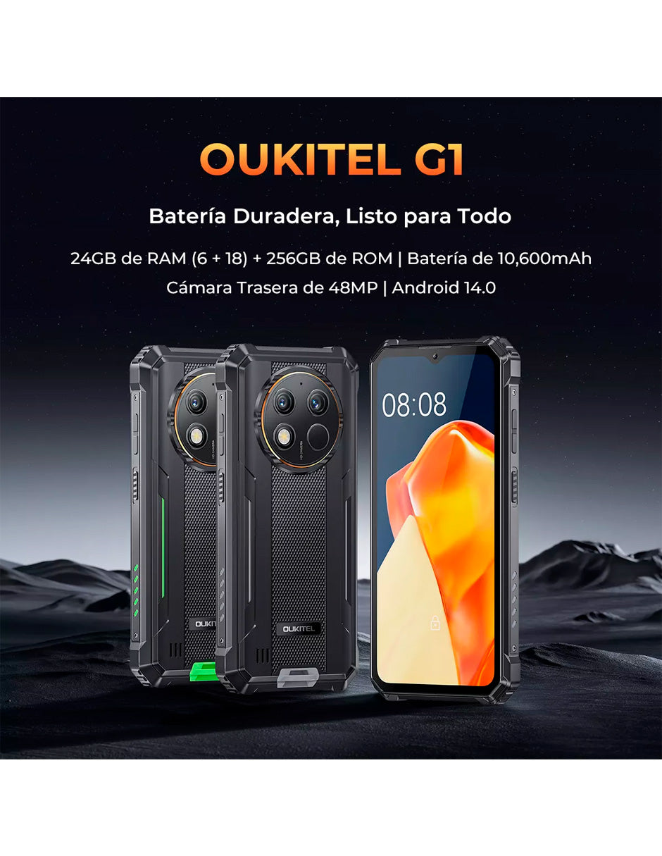 SmartPhone Oukitel G1 Dual Sim 256 Gb 10600mah Impermeable Naranja