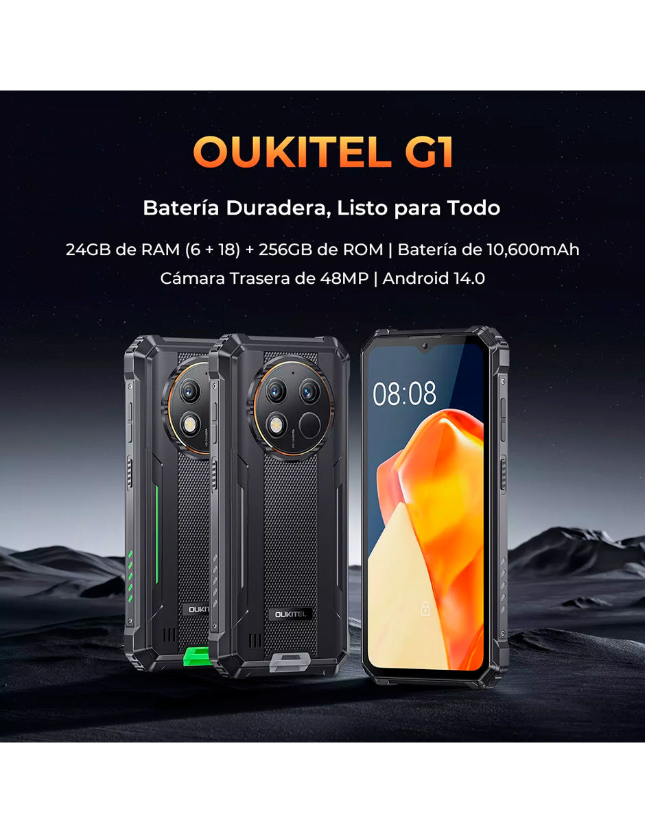 SmartPhone Oukitel G1 Dual Sim 256 Gb 10600mah Impermeable Negro