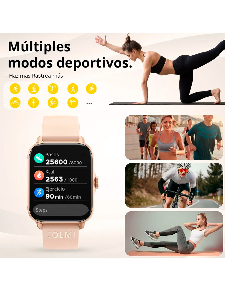 Smartwat P28 Compatible con Android e IOS con Llamada DORADO