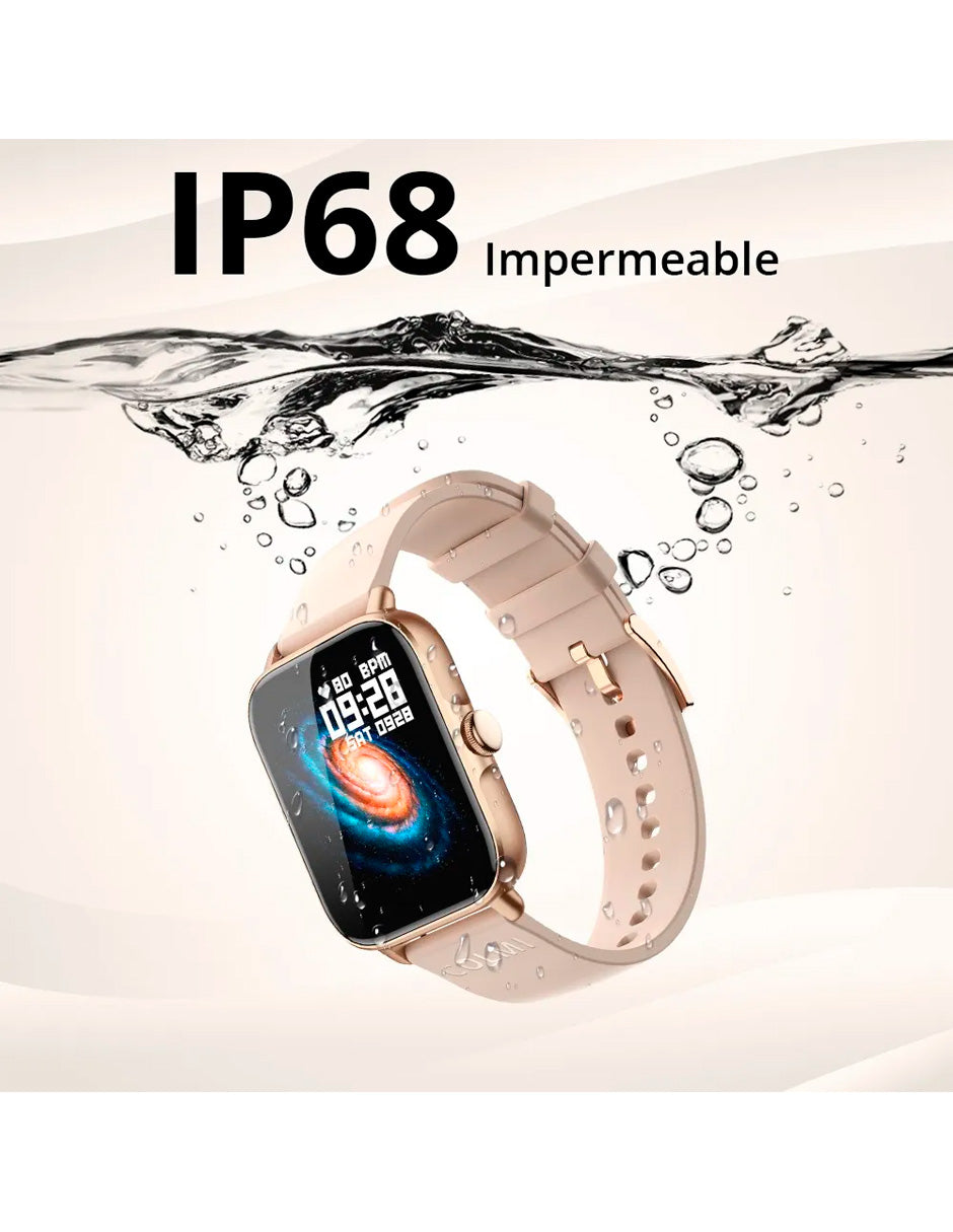 Smartwat P28 Compatible con Android e IOS con Llamada DORADO