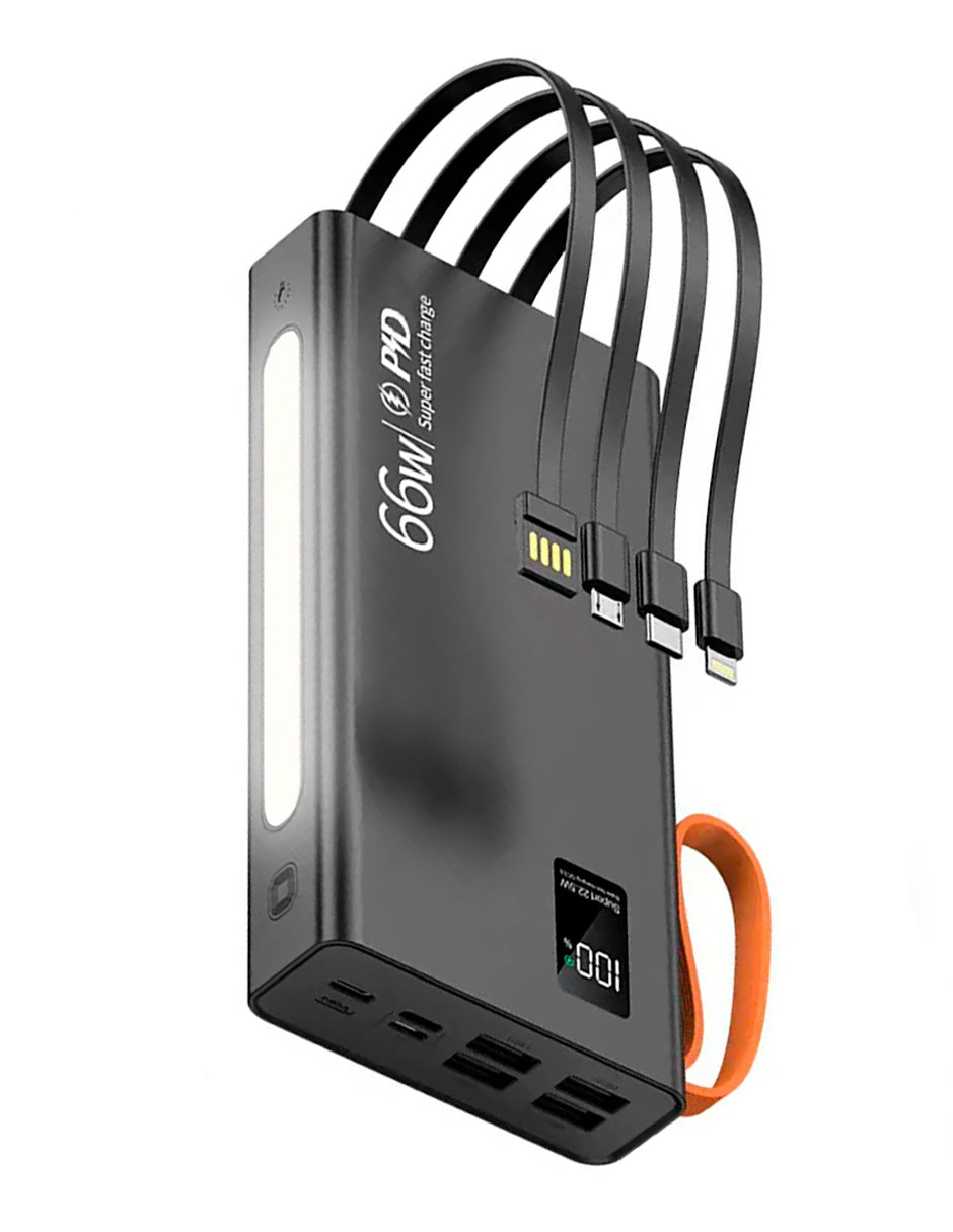 PowerBank Portátil 66w de 40000mah Negra uso Múltiple