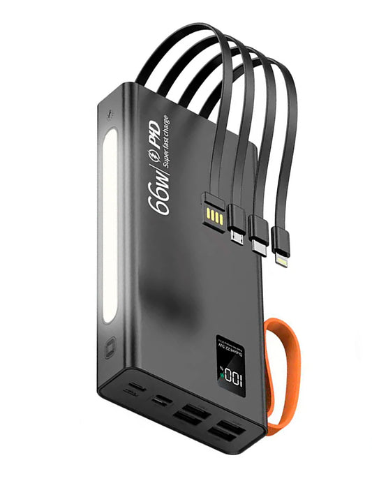 PowerBank Portátil 66w de 40000mah Negra uso Múltiple