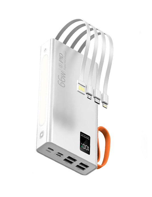 PowerBank Portátil 66w de 40000mah Blanco uso Múltiple