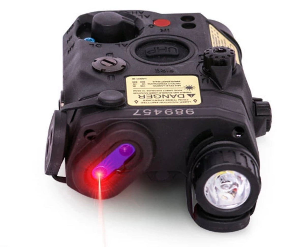 Mira láser de punto rojo con luz led blanca PEQ-1