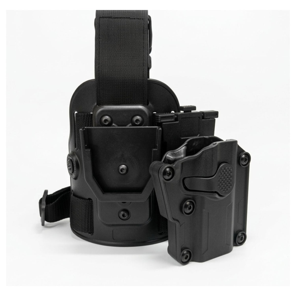 Funda táctica de muslo universal con rotación 360° y liberación rápida