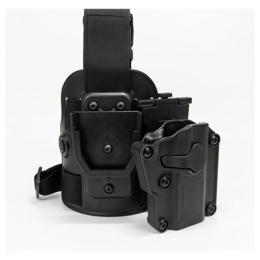 Funda táctica de muslo universal con rotación 360° y liberación rápida