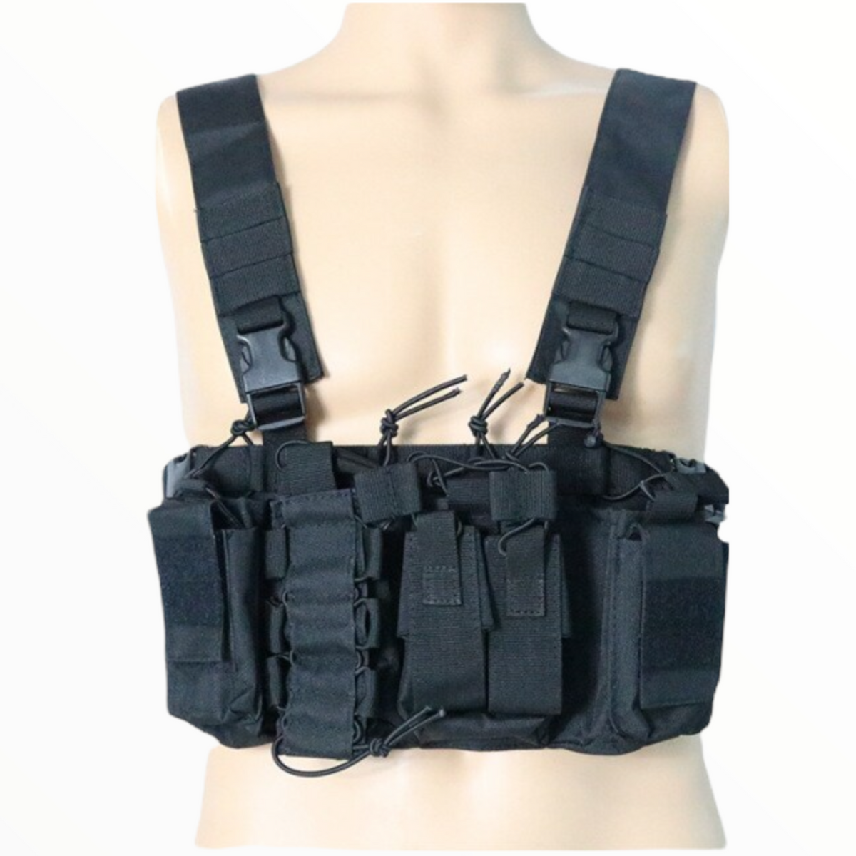 Chaleco táctico airsoft multifuncional con bolsas, modelo PJ217 - foto 2