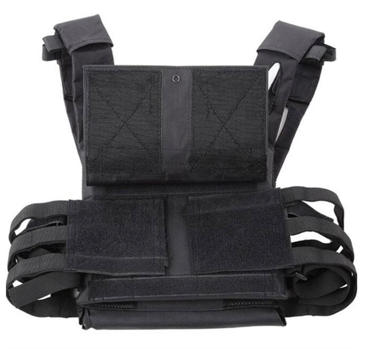 Chaleco porta placas negro con velcro y sistema MOLLE PJ342 - foto 2