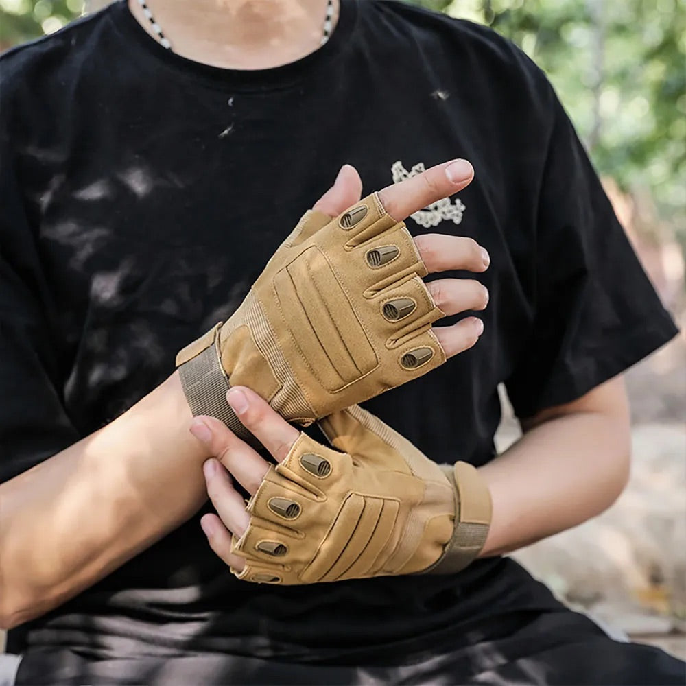 Guantes tácticos de medio dedo transpirables PJ423, en tres colores - foto 2
