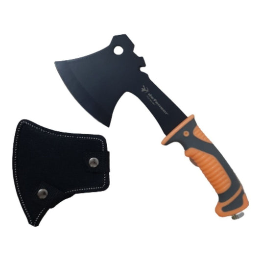 Hacha táctica de supervivencia de 28 cm con mango antideslizante