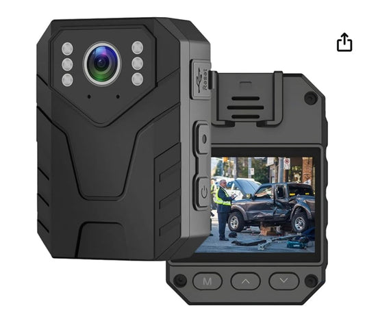 Cámara corporal 4K con visión nocturna y tarjeta de 32 GB