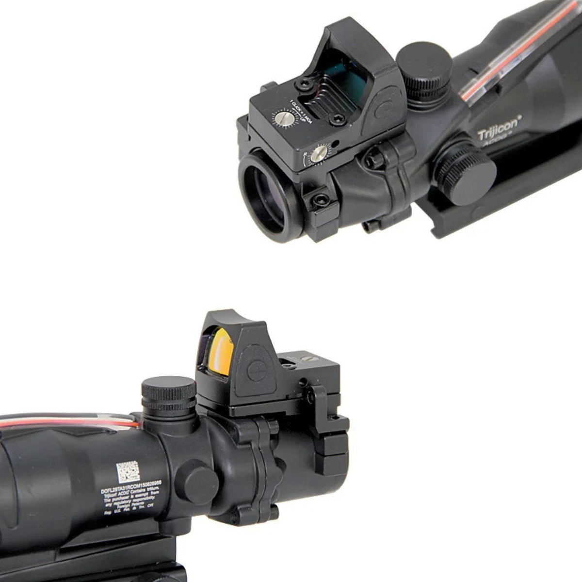 Mira óptica 4x32 de punto rojo con fibra óptica - foto 3