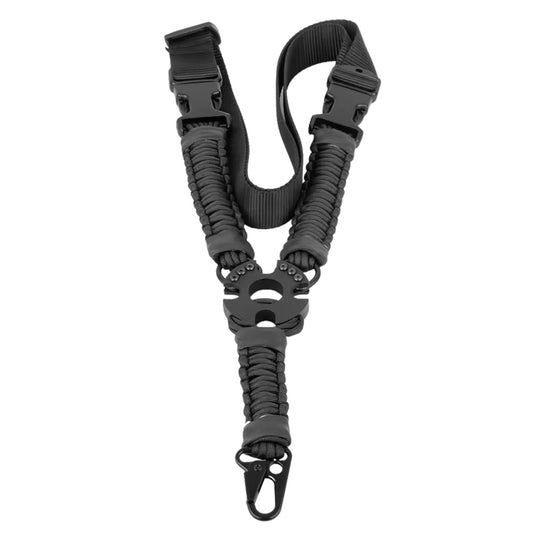 Portafusil de paracord con anclaje metálico para equipo táctico