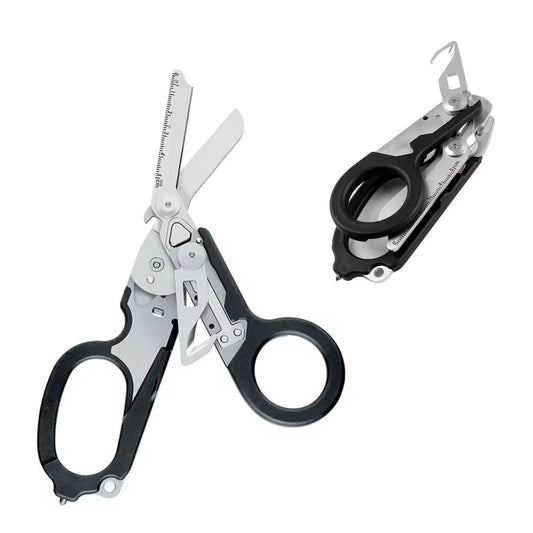 Tijeras de trauma plegables 6 en 1 de acero inoxidable 420HC PJ695
