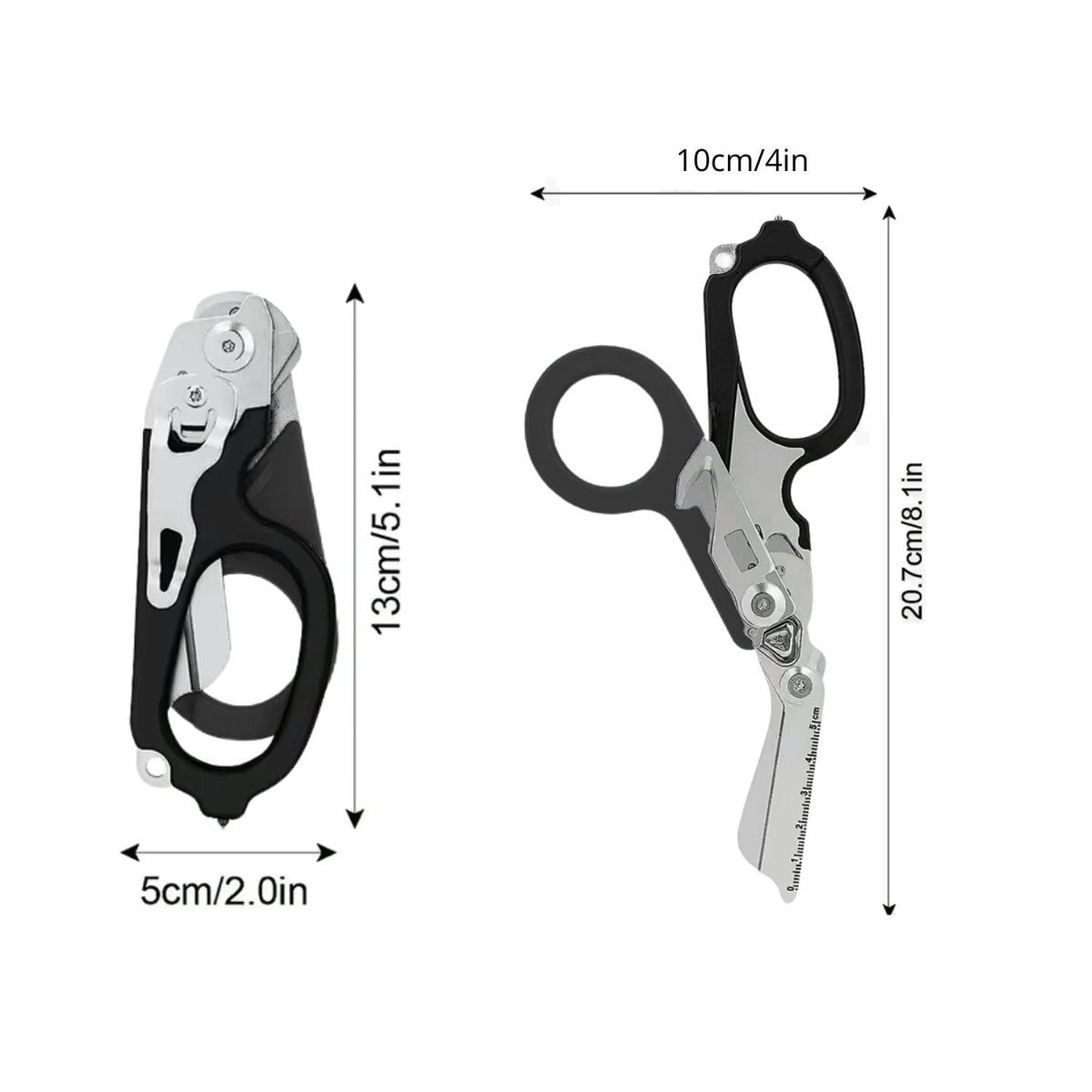 Tijeras de trauma plegables 6 en 1 de acero inoxidable 420HC PJ695 - foto 4