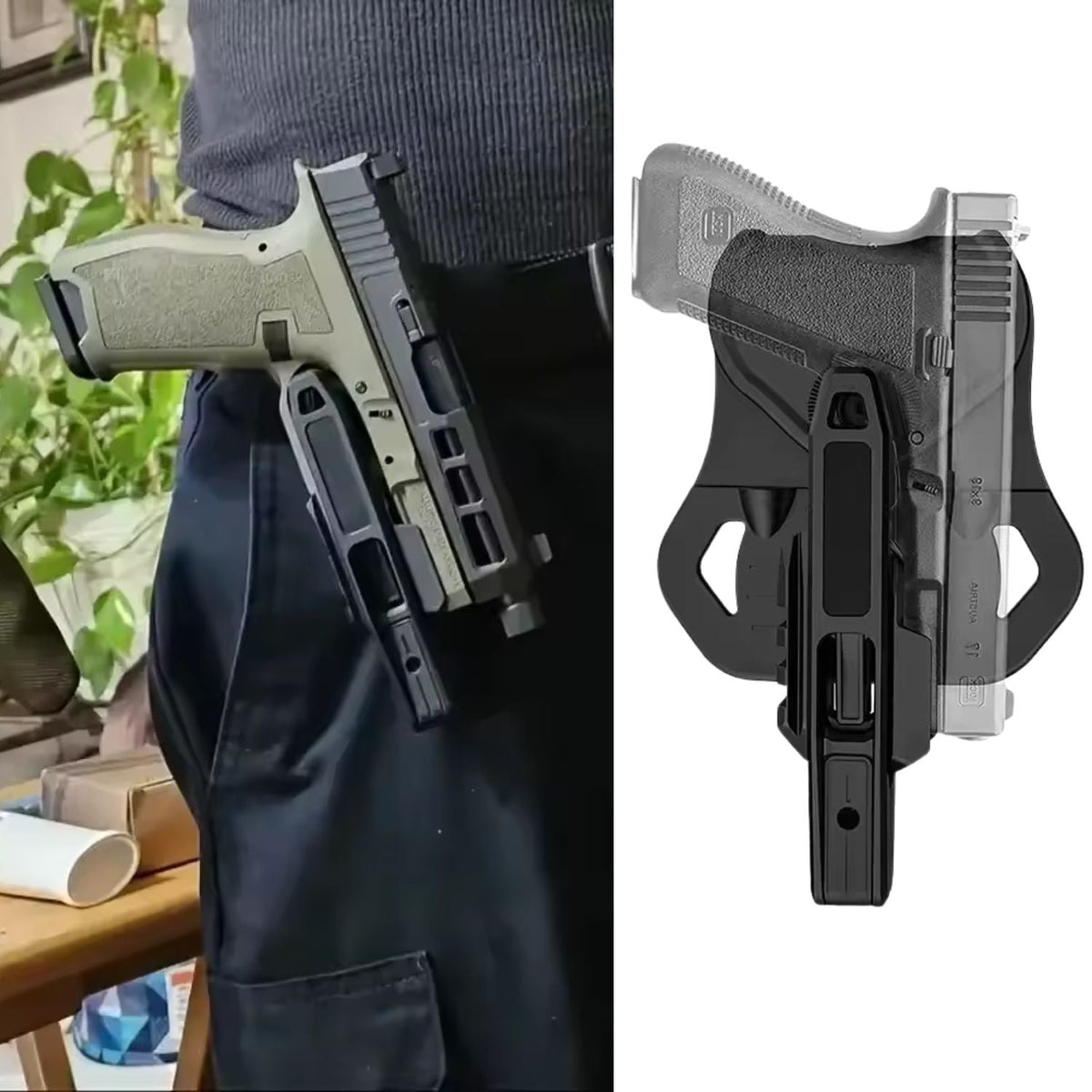 Funda holster universal talla L con riel picatinny giratorio 360° - foto 2