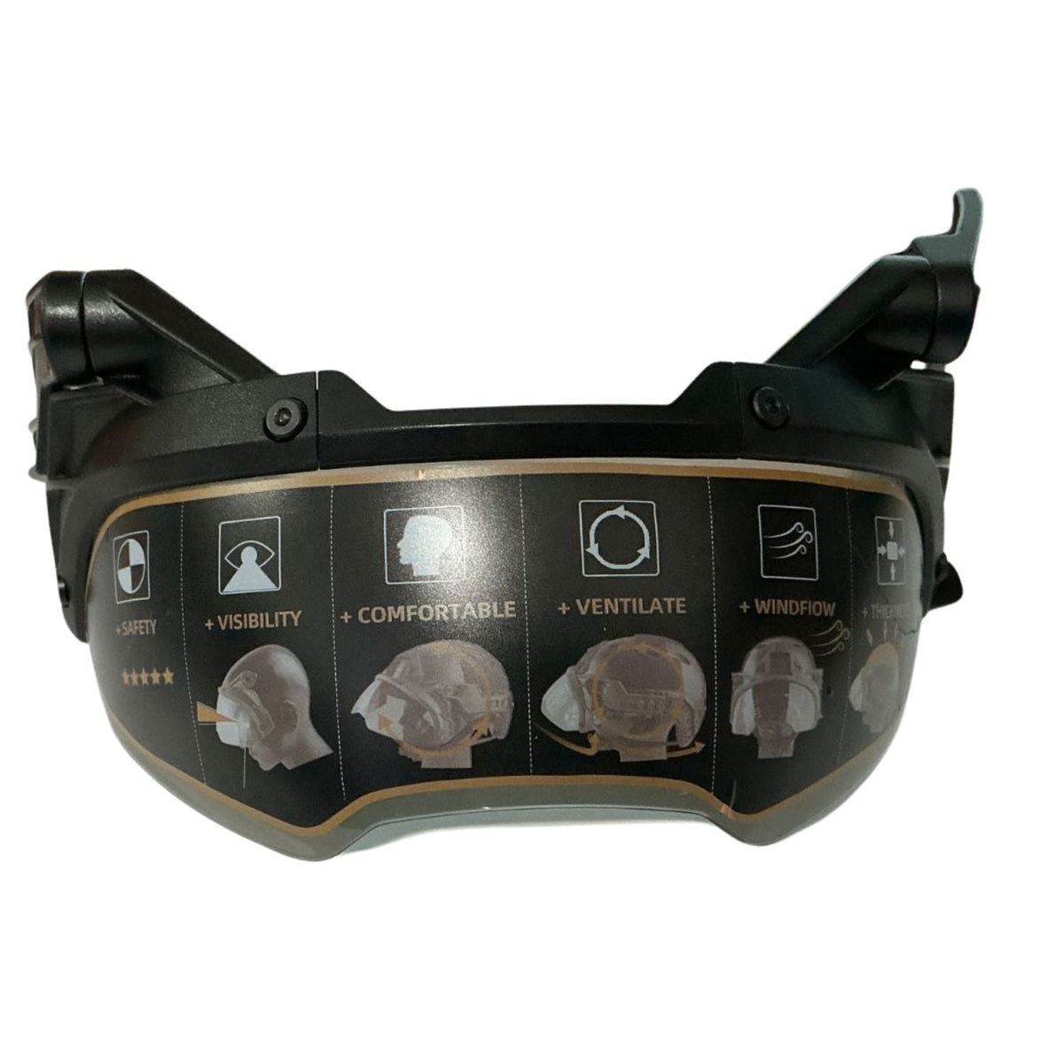 Visor de policarbonato para casco táctico con riel lateral abatible