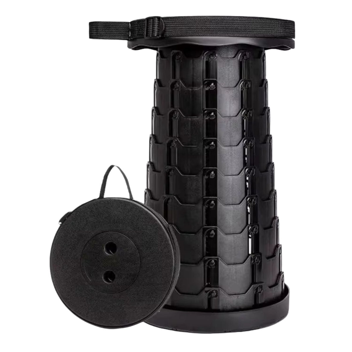Banco telescópico plegable de 6 a 44 cm para camping y pesca