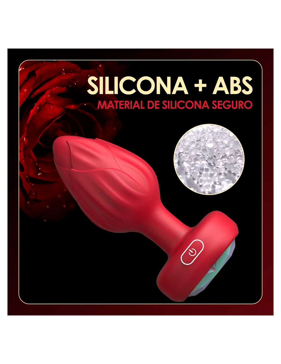 Vibrador Plug Anal Masajeador Silicona con Luz Led