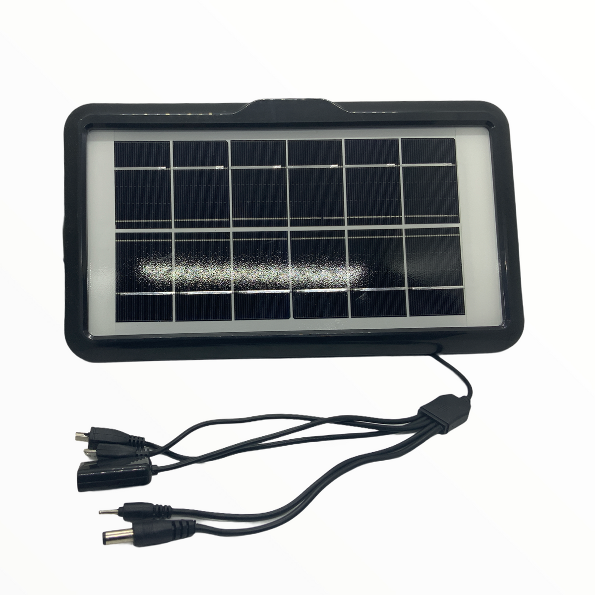 Panel solar multifuncional con 5 tipos de salida para cargar dispositivos