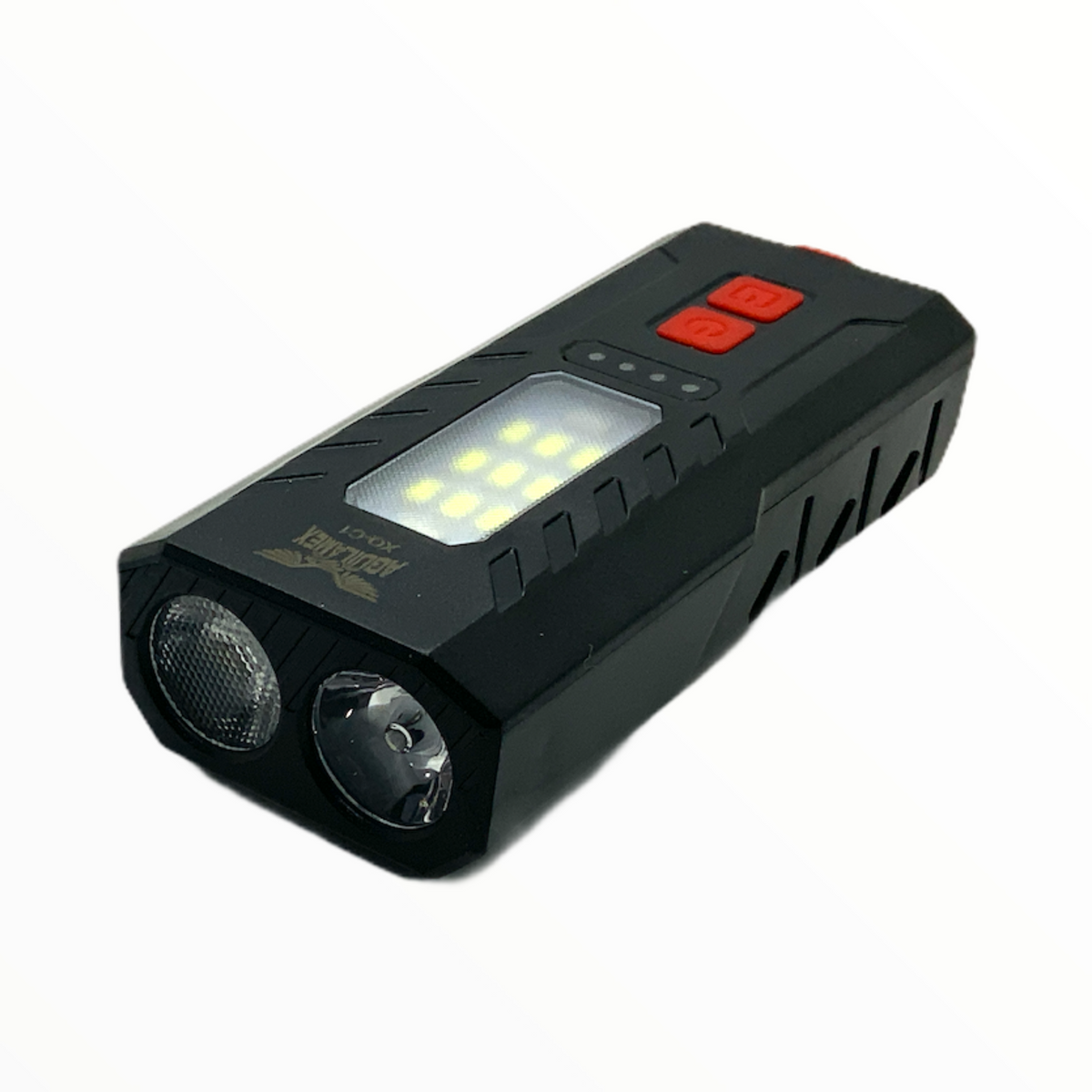 Luz delantera recargable para bicicleta con COB lateral y efecto patrulla - foto 3