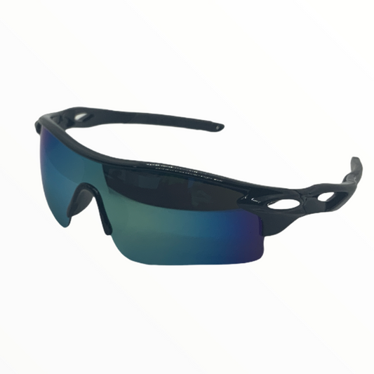 Gafas deportivas unisex estilo Radar con marco negro