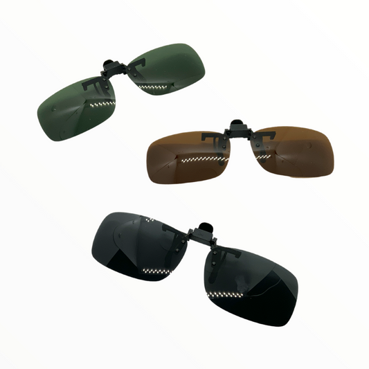 Clip-on polarizado para lentes oftálmicos, tamaño chico 6 x 4.5 cm