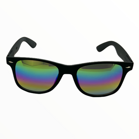Lentes de sol retro polarizados UV400 unisex en negro o tornasol