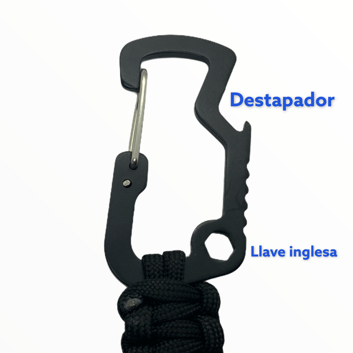 Arnés de supervivencia 8 en 1 con paracord, brújula, silbato y pedernal - foto 2