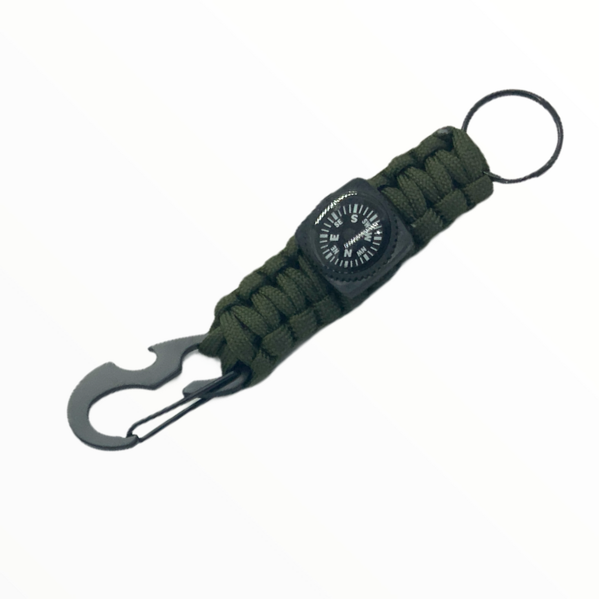 Llavero paracord con mosquetón, destapador y brújula PJ25