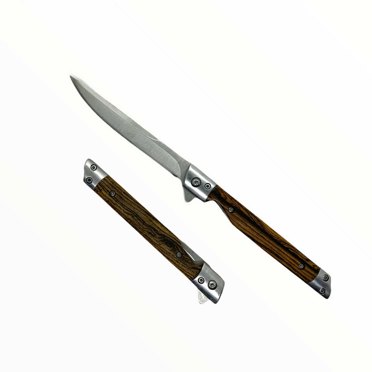 Cuchillo plegable pequeño y delgado de bolsillo, acabado tipo piel F2018 - foto 3
