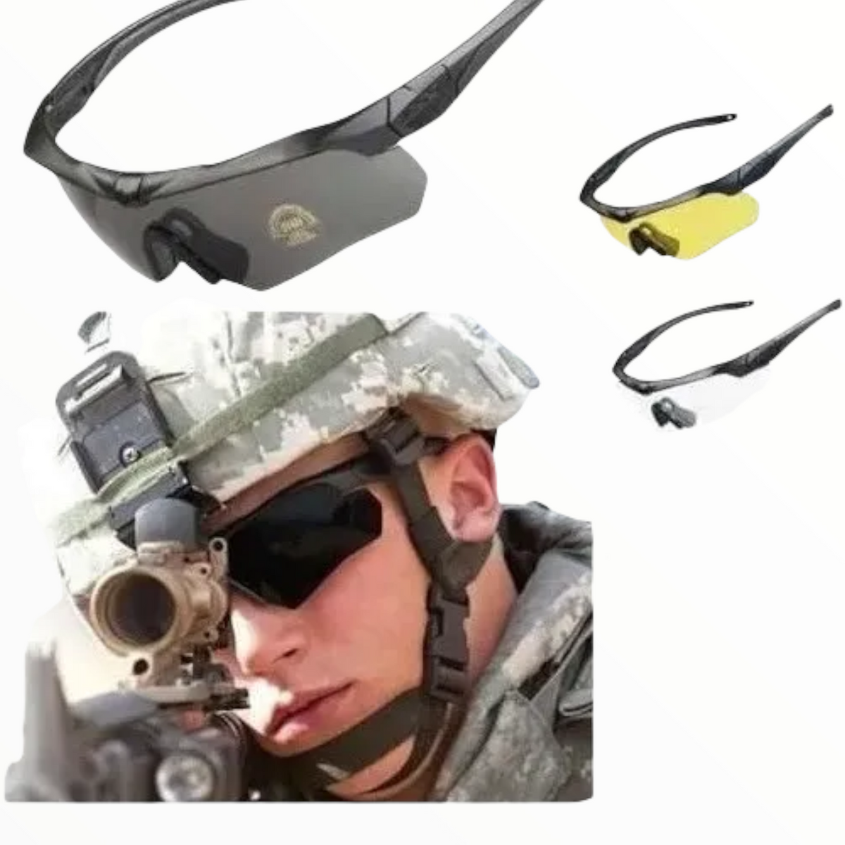 Lentes tácticos con 3 micas, policarbonato UV400 PJ285