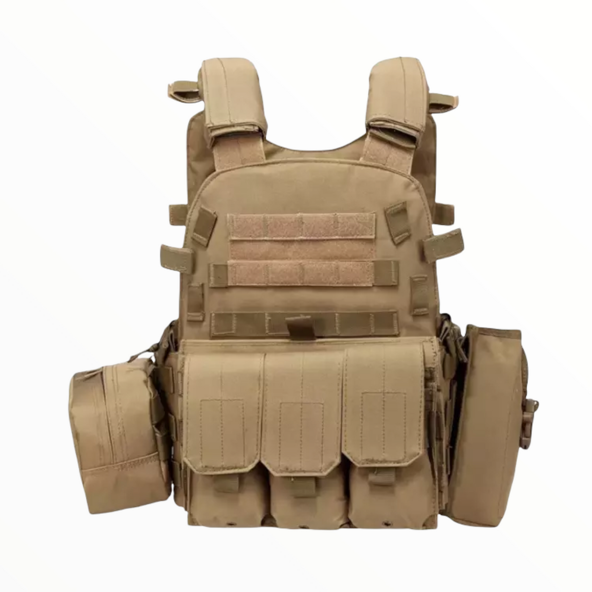 Chaleco táctico Molle unitalla ajustable para cargadores y placas PJ039