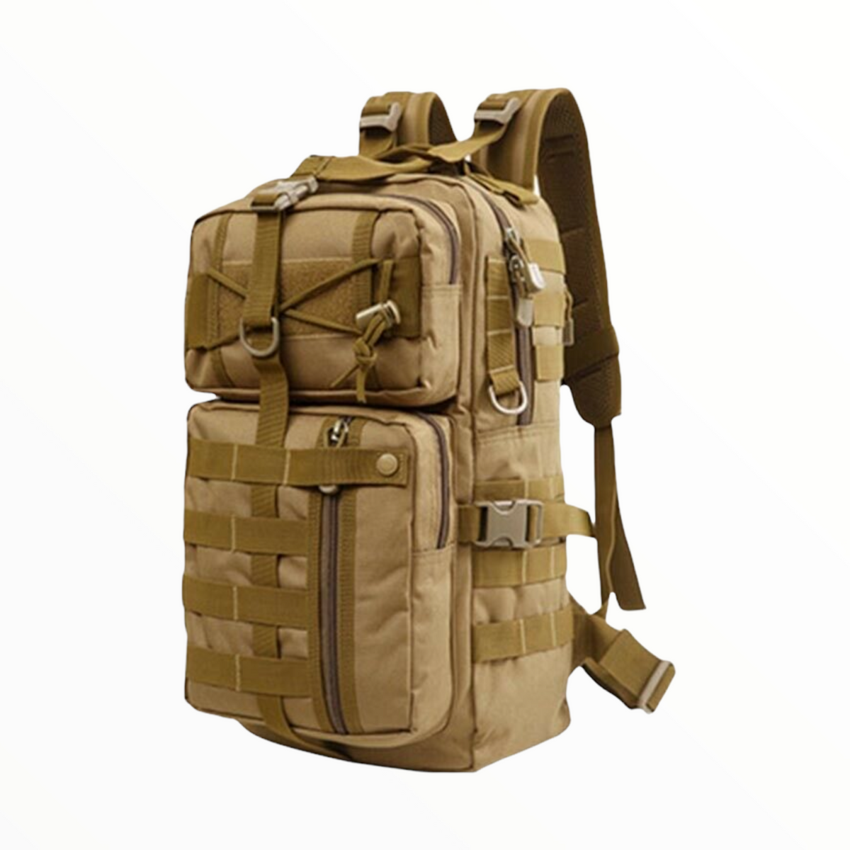 Mochila de 32 litros con Molle, porta vaso y cinturones de pecho y cintura