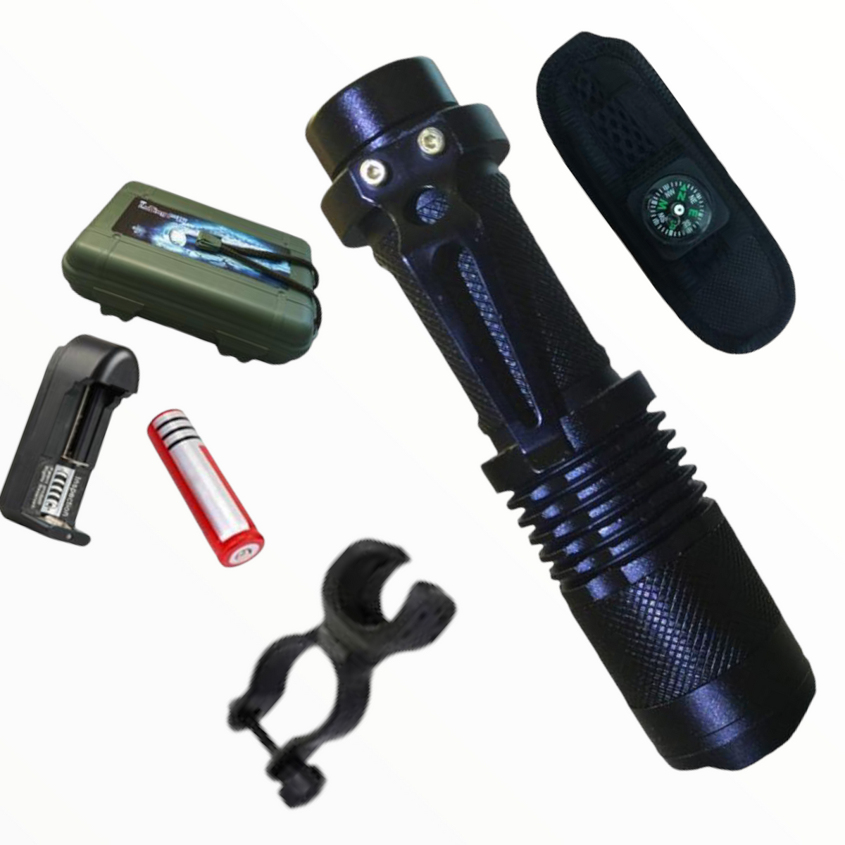 Mini linterna táctica de 2000 lúmenes con LED CREE R3 y 5 modos