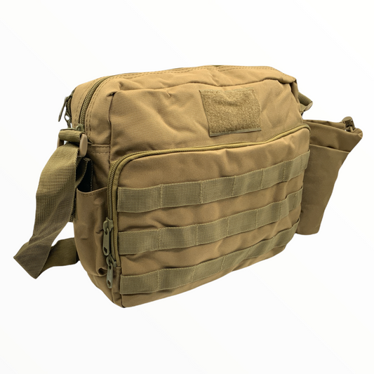 Maletín cruzado MOLLE con porta botella lateral, modelo GJ017