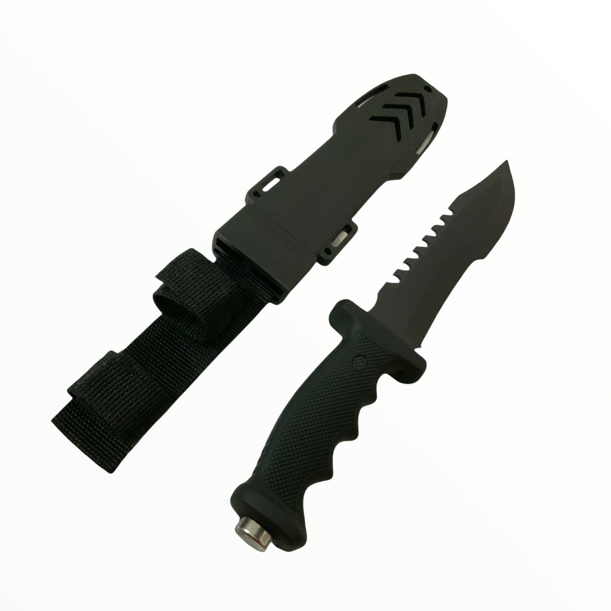 Cuchillo estilo Rambo con funda y sierra, línea F500