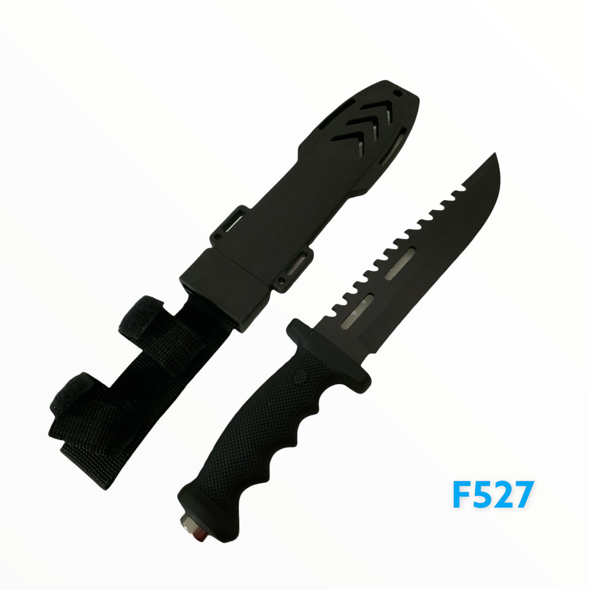 Cuchillo estilo Rambo con funda y sierra, línea F500 - foto 3