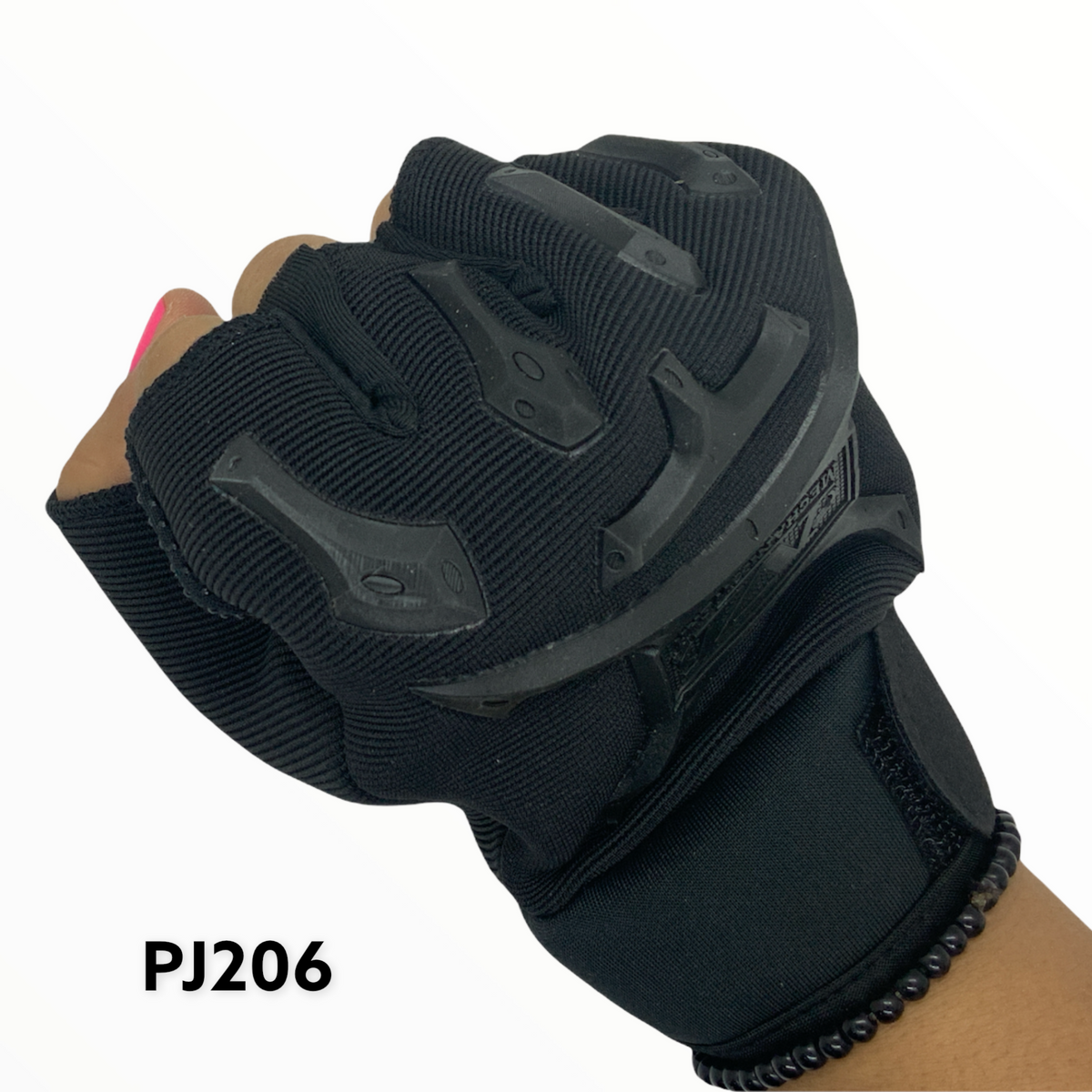 Guantes tácticos de medio dedo antiderrapantes con protección en nudillos - foto 3