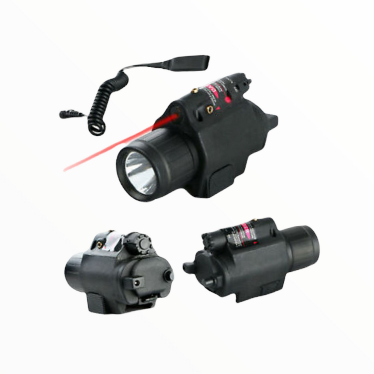 Lámpara táctica con láser rojo para riel Picatinny, modelos SN066 y M6 - foto 4