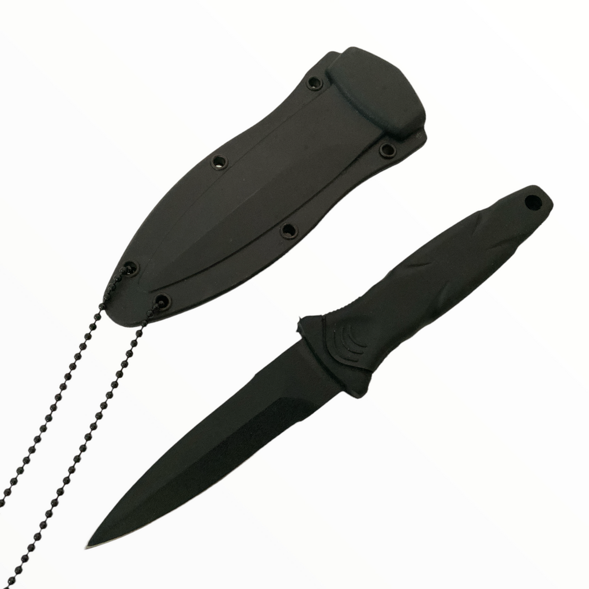 Cuchillo tipo daga con collar y clip F539