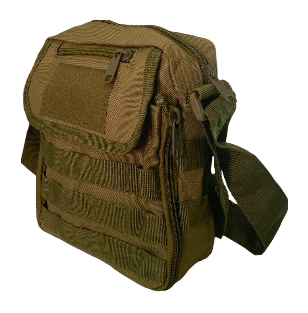 Mochila cruzada pequeña con sistema MOLLE y varios compartimentos GJ020