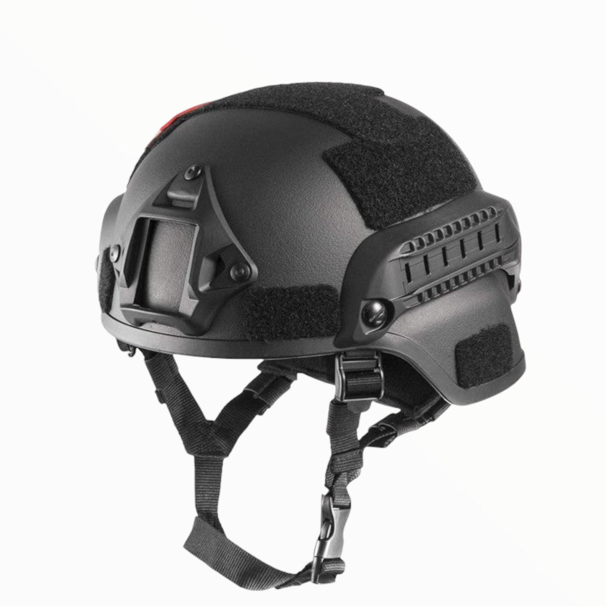 Casco táctico con riel lateral y base GoPro, modelo PJ381 para paintball
