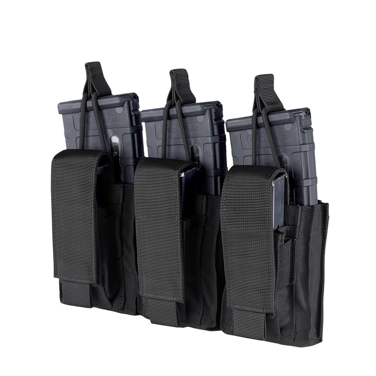 Set de 3 porta cargadores Molle para chaleco, cinturón o mochila