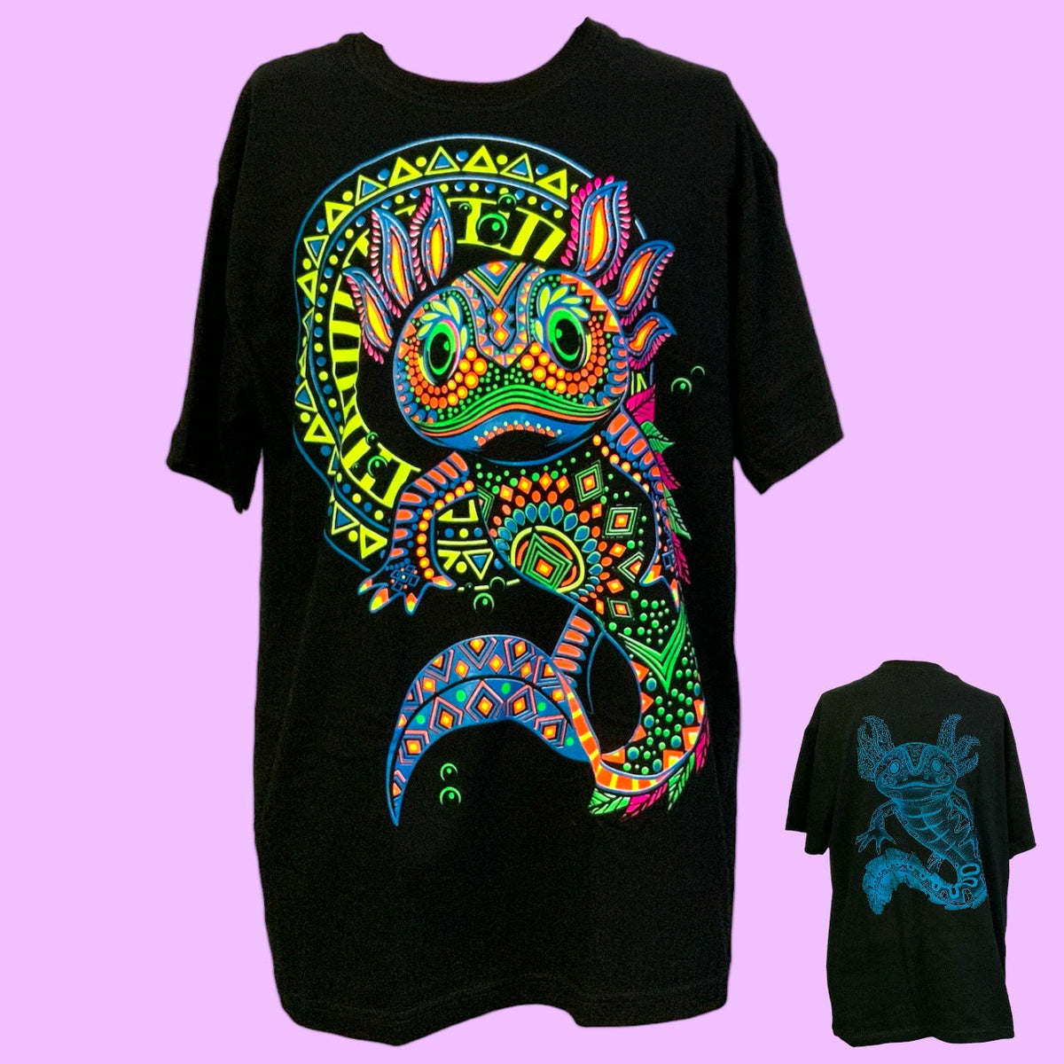 Playeras de algodón con efecto fluorescente y doble estampado, SN135 - foto 2