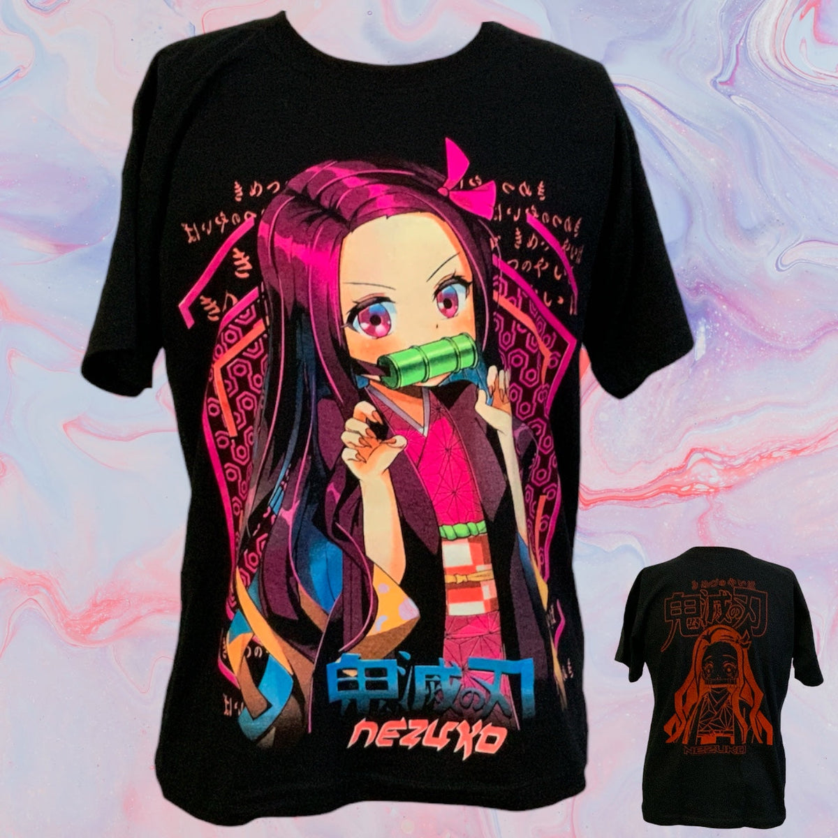 Playeras de algodón con efecto fluorescente y doble estampado, SN135 - foto 3
