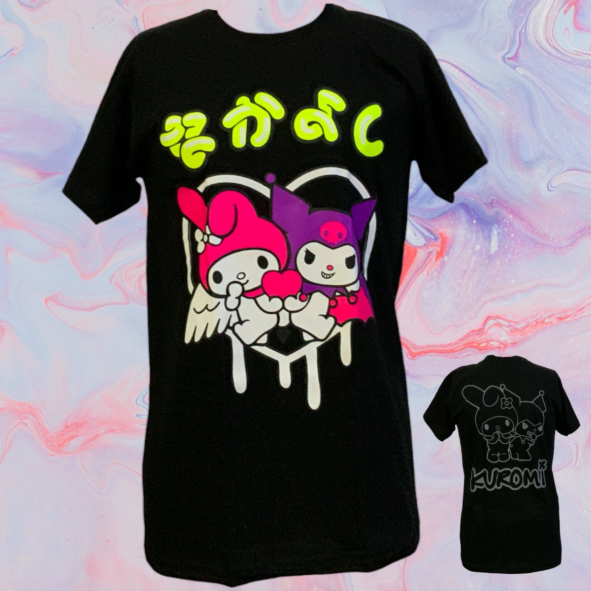 Playeras de algodón con efecto fluorescente y doble estampado, SN135 - foto 10
