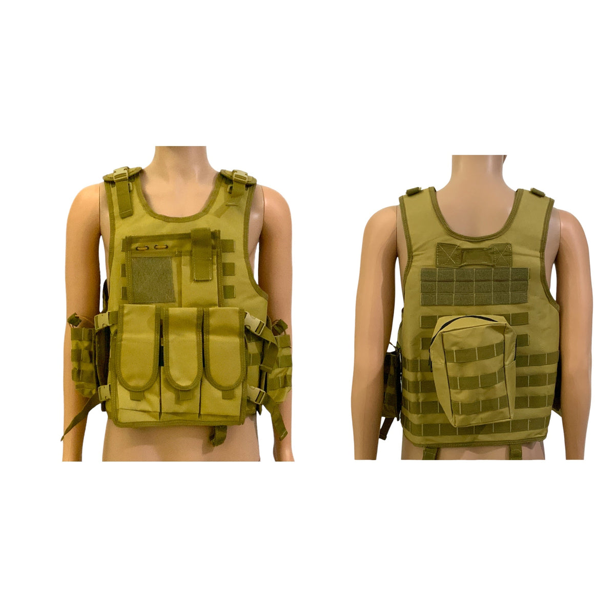 Chaleco porta cargadores con velcro y sistema molle
