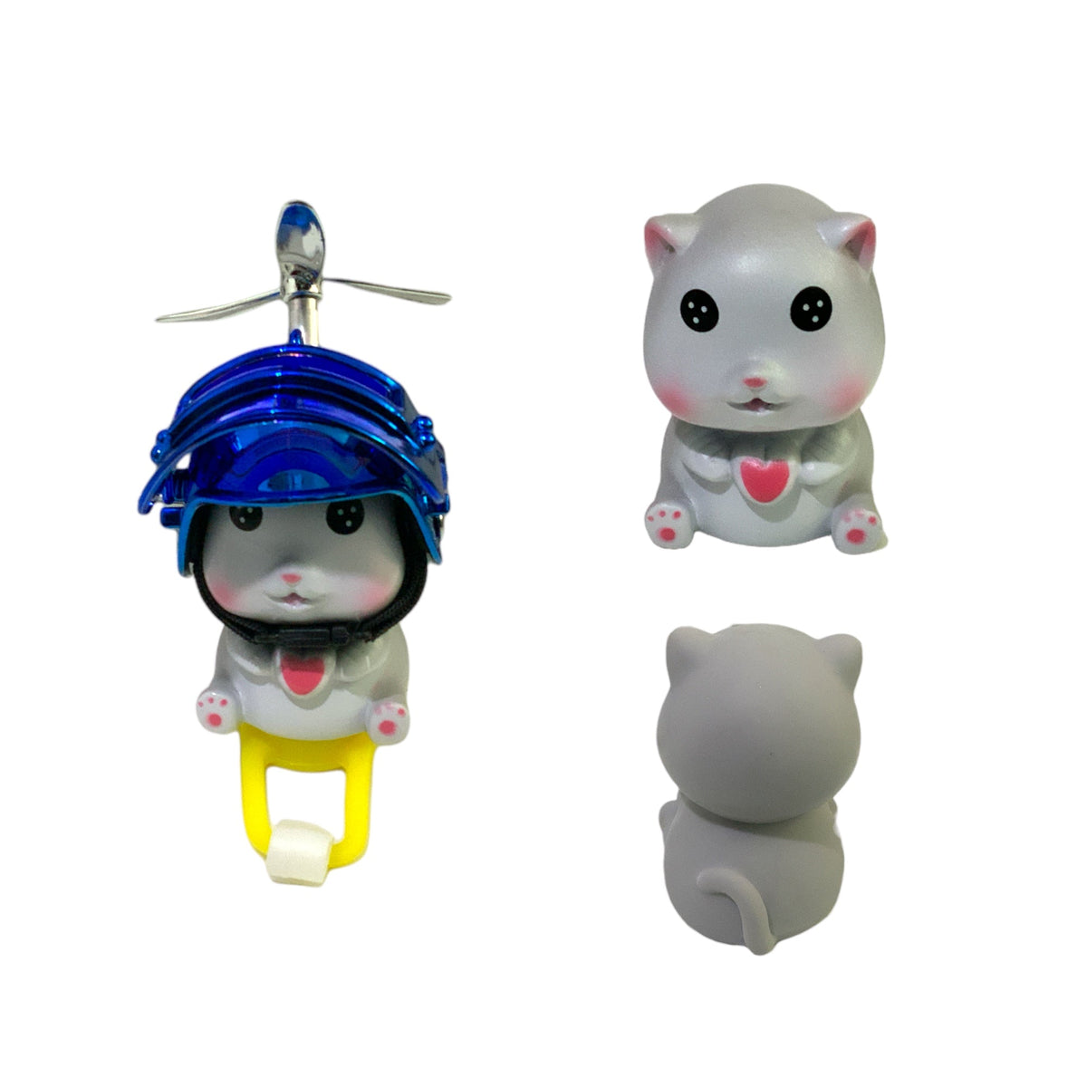 Muñequito con casco y luz LED para bici o moto, con silbato - foto 11